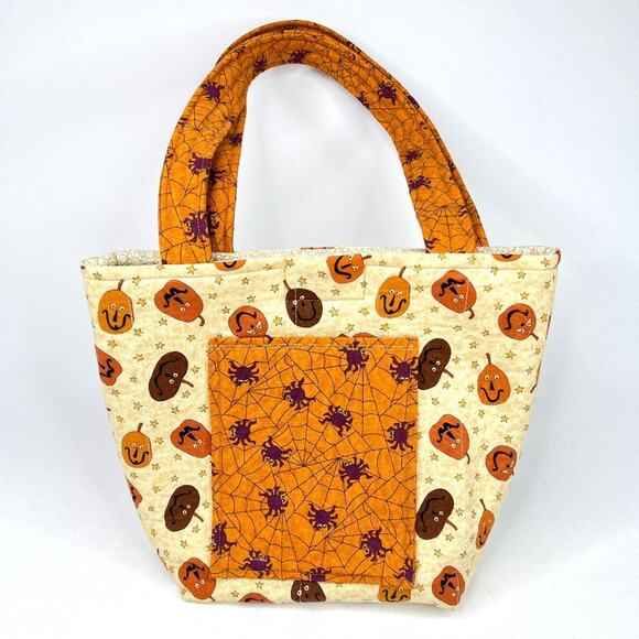 Hand Crafted Handbags - Handmade Pumpkin Fabric Purse